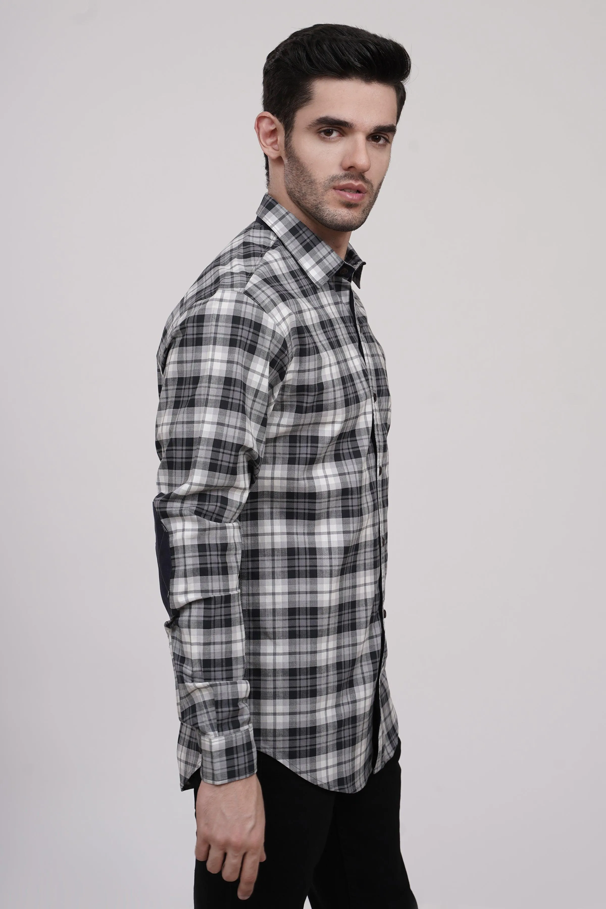 CASUAL SHIRT BLACK GREY