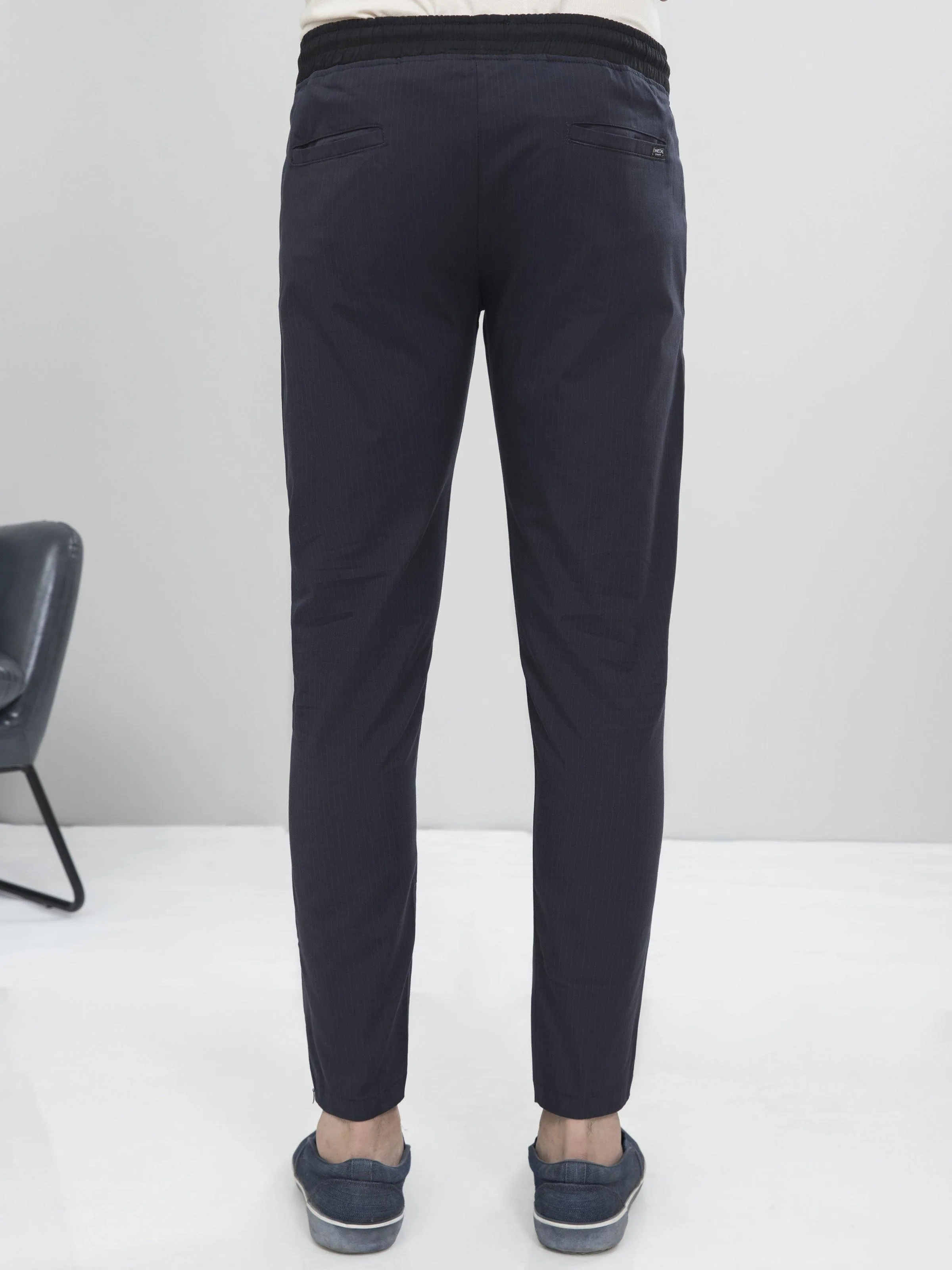 CASUAL TROUSER TAPERED FIT BLUE GREY