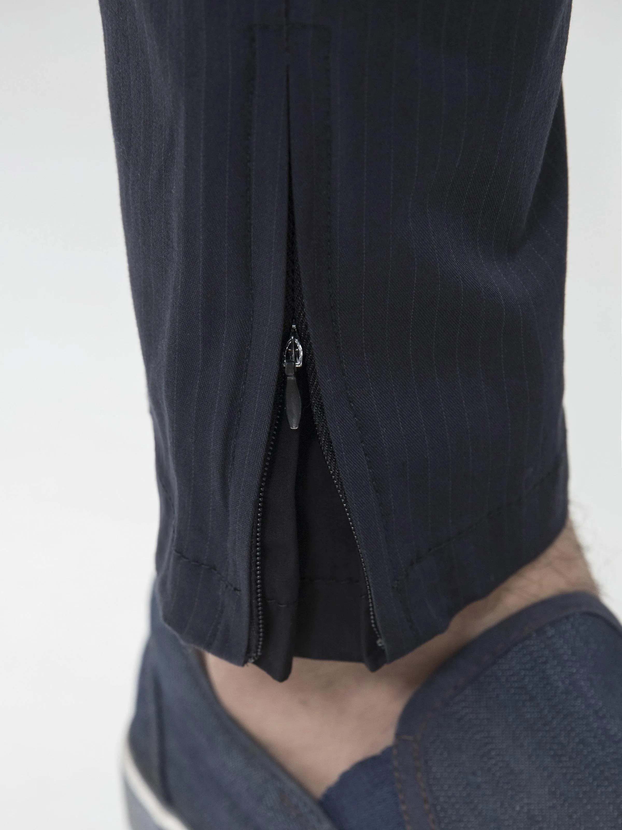 CASUAL TROUSER TAPERED FIT BLUE GREY
