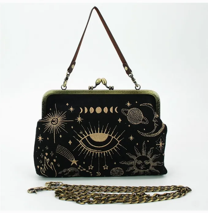 Celestial Kisslock Bag