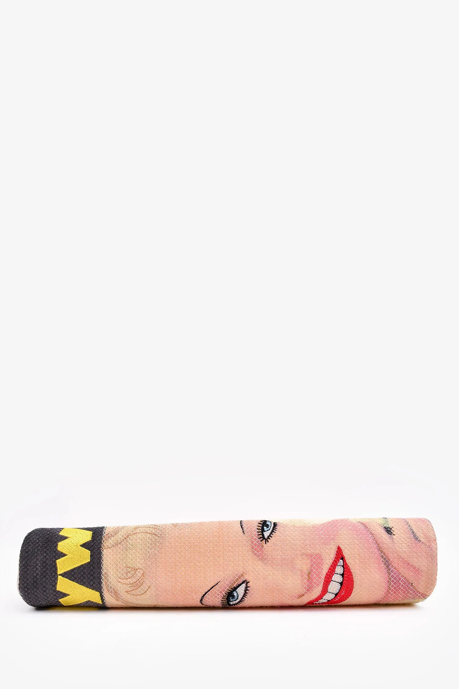 Charlotte Olympia Multicolor Canvas 'Hollywood' Jean Harlow Clutch