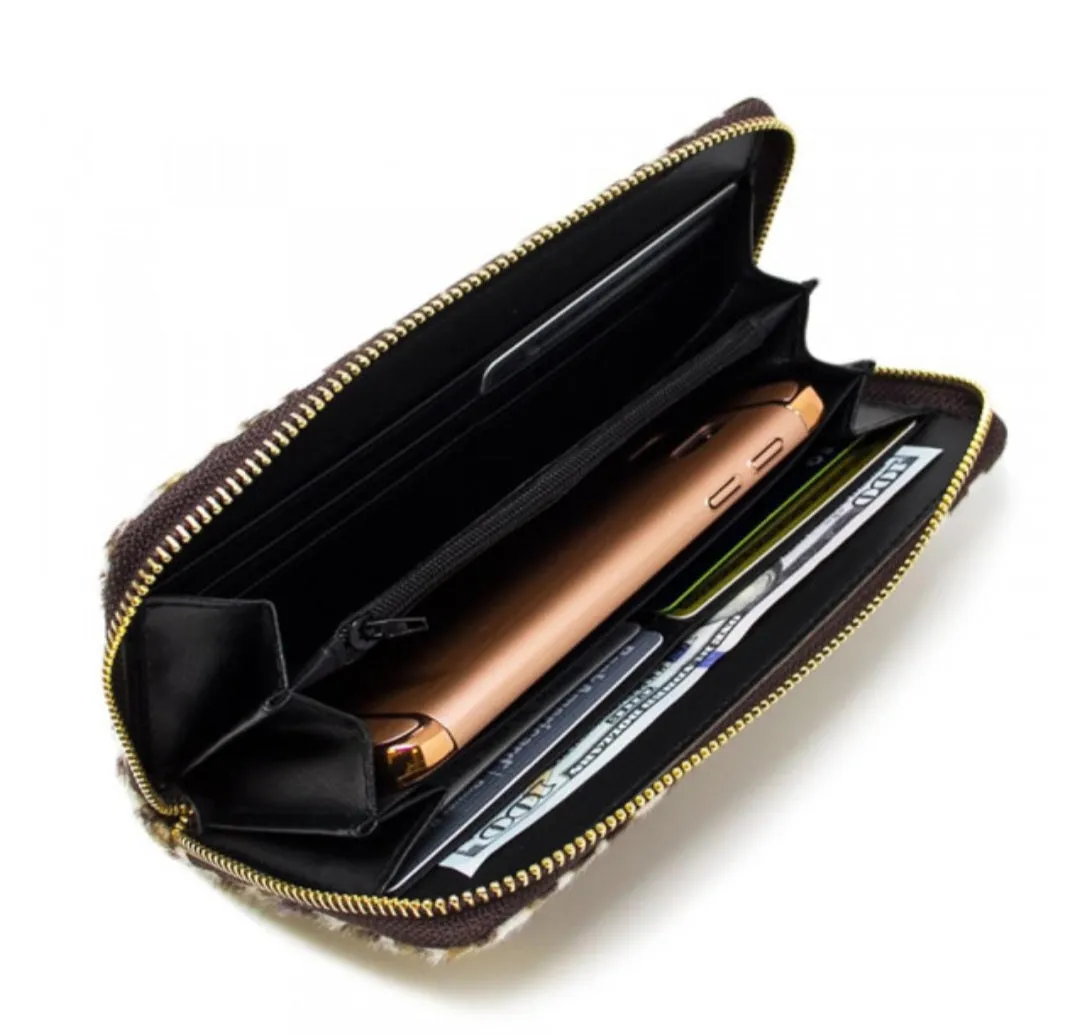 Cheetah Print Wallet Clutch