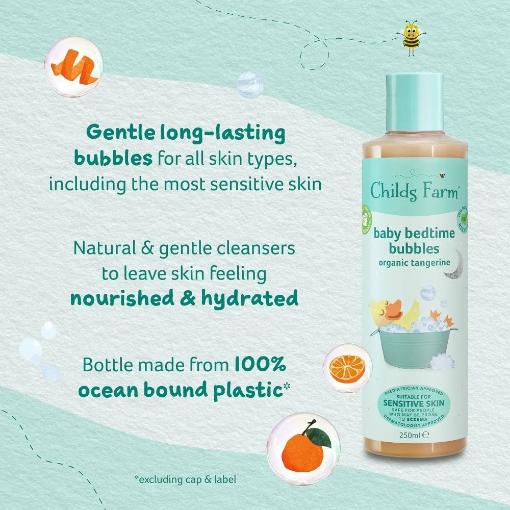 Childs Farm Baby Bedtime Bubbles Bubble Bath Organic Tangerine 250ml