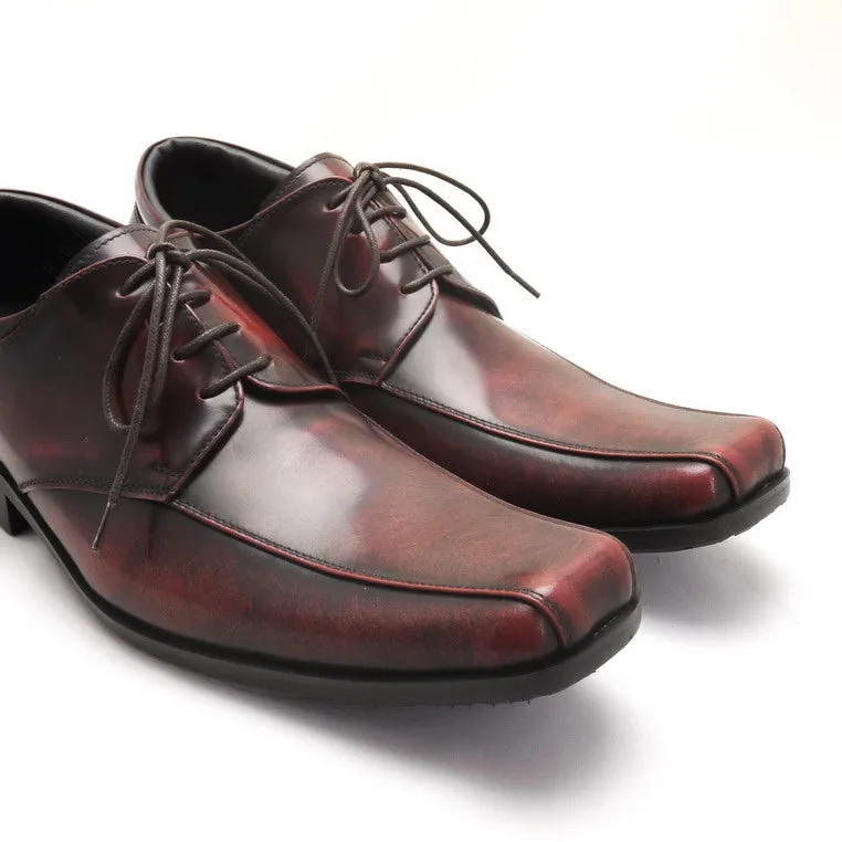 City Oxford Flat Lace European Brush Off Burgundy