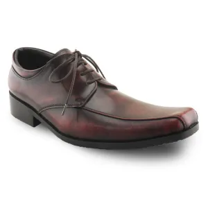 City Oxford Flat Lace European Brush Off Burgundy