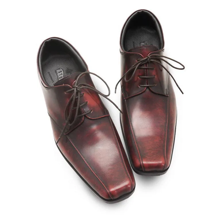 City Oxford Flat Lace European Brush Off Burgundy