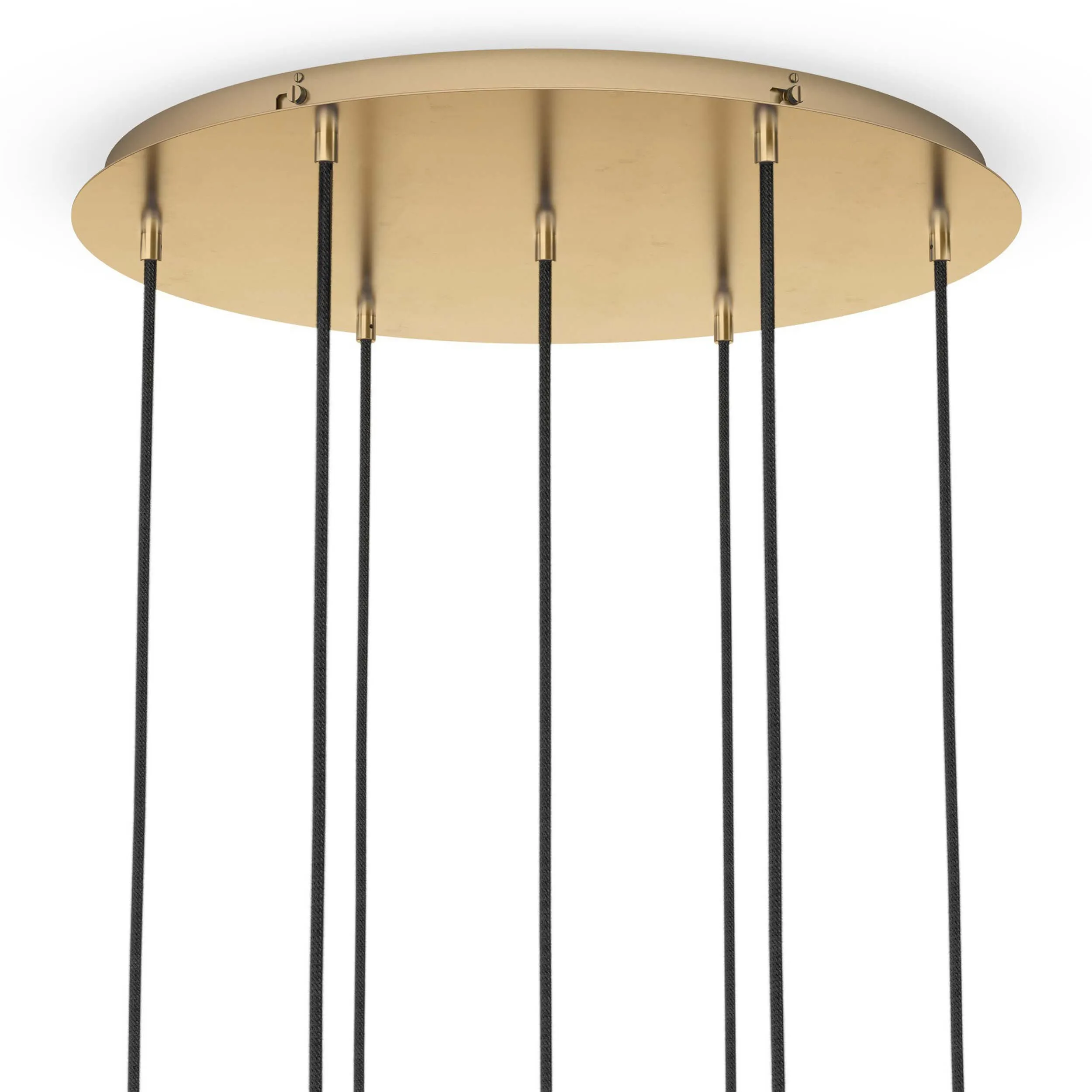 Cluster 7 MIX Chandelier, Burnished Brass