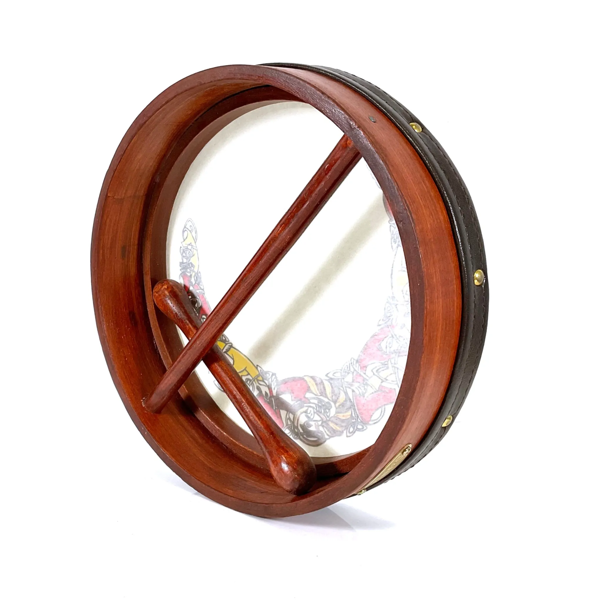 Copy of Handmade Dannan 10" Vegan Bodhran Hand Drum - The Red Setanta Bodhrán