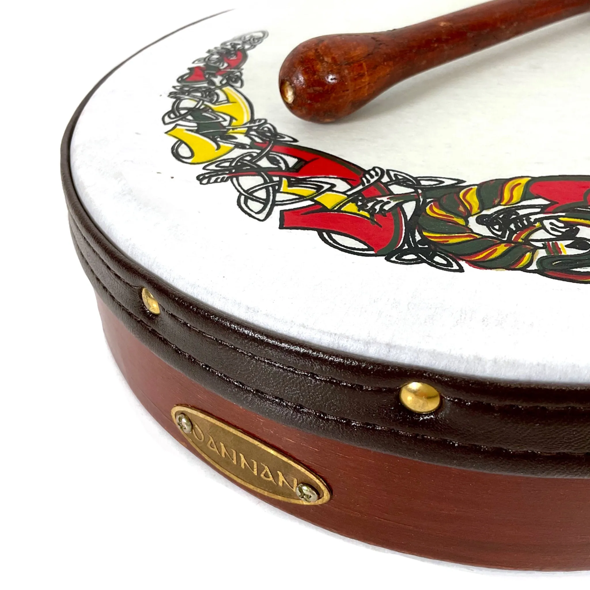 Copy of Handmade Dannan 10" Vegan Bodhran Hand Drum - The Red Setanta Bodhrán