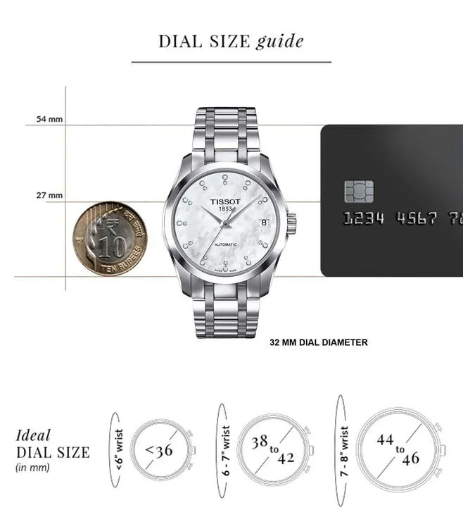 Couturier Men White Analog Stainless Steel Watch T0352071111600