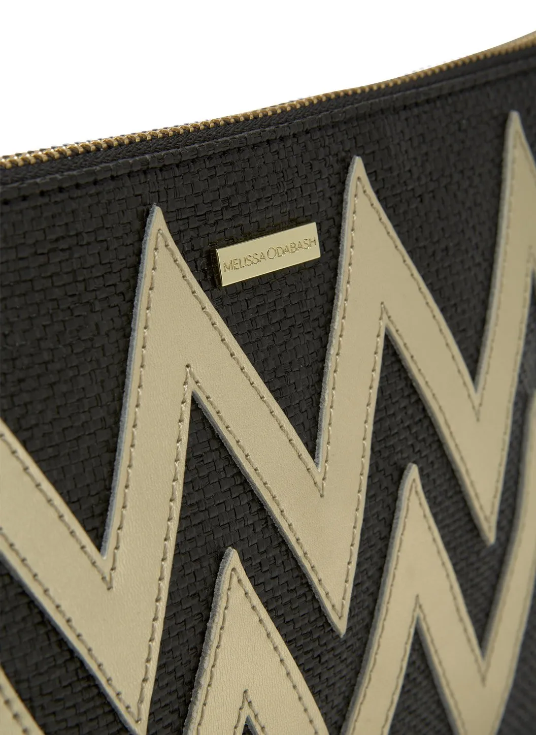Crete Zigzag Clutch Black/Gold