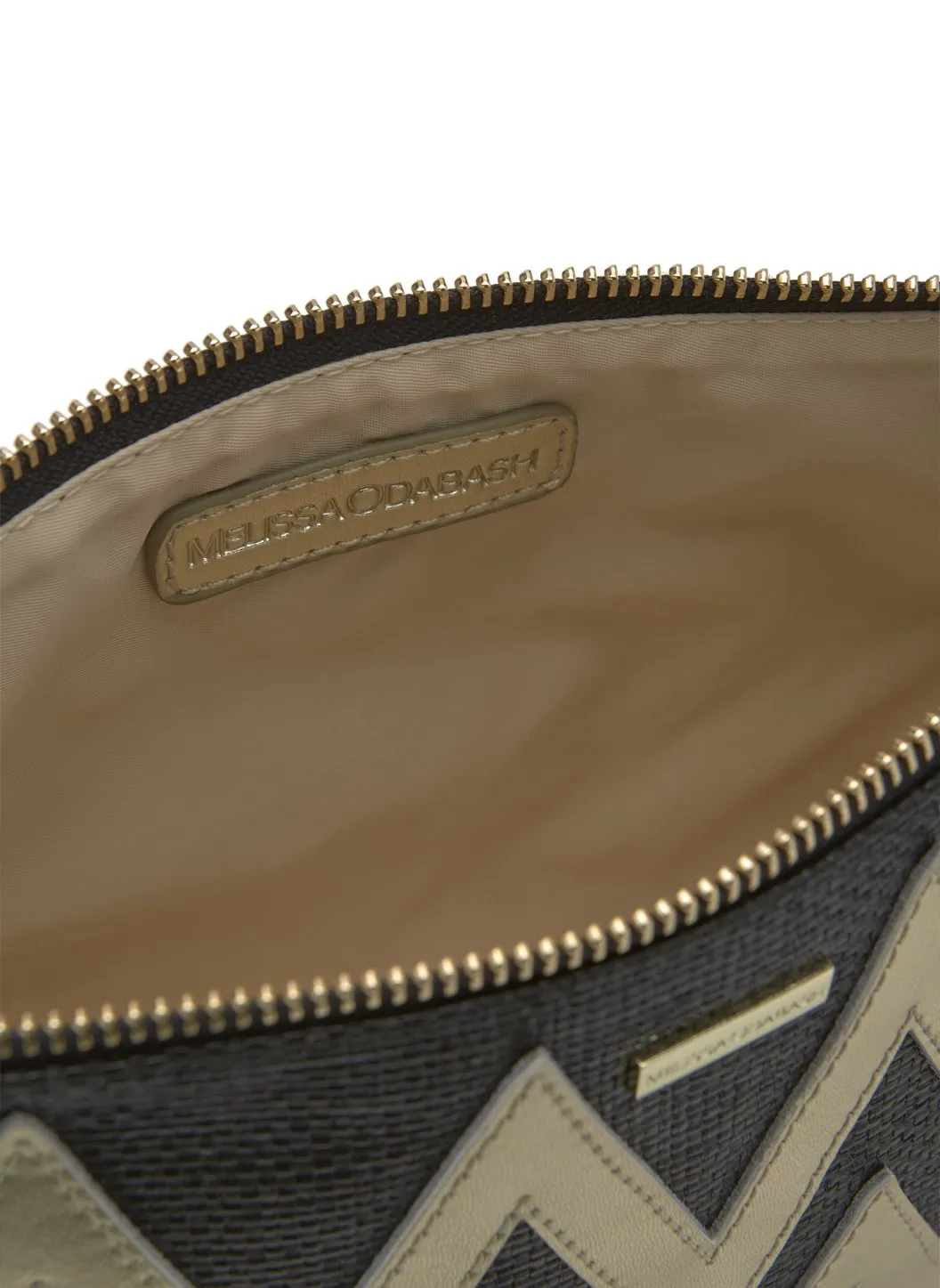 Crete Zigzag Clutch Black/Gold