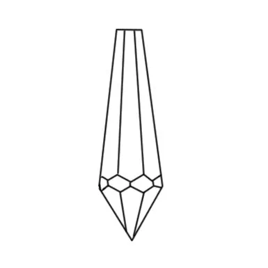 Crystal Fan Pulley 2.5 inches Clear Faceted Icicle Prism Magnificent Brand