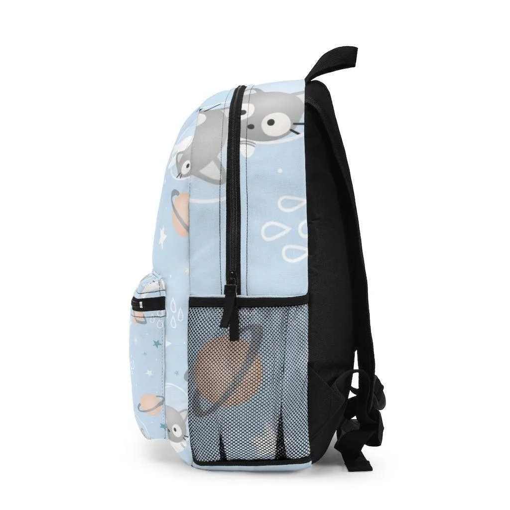 Cute Cat Astronaut and Planet Backpack, College Backpack, Teens Backpack everyday use, Travel Backpack, Weekend bag, Laptop Backpack