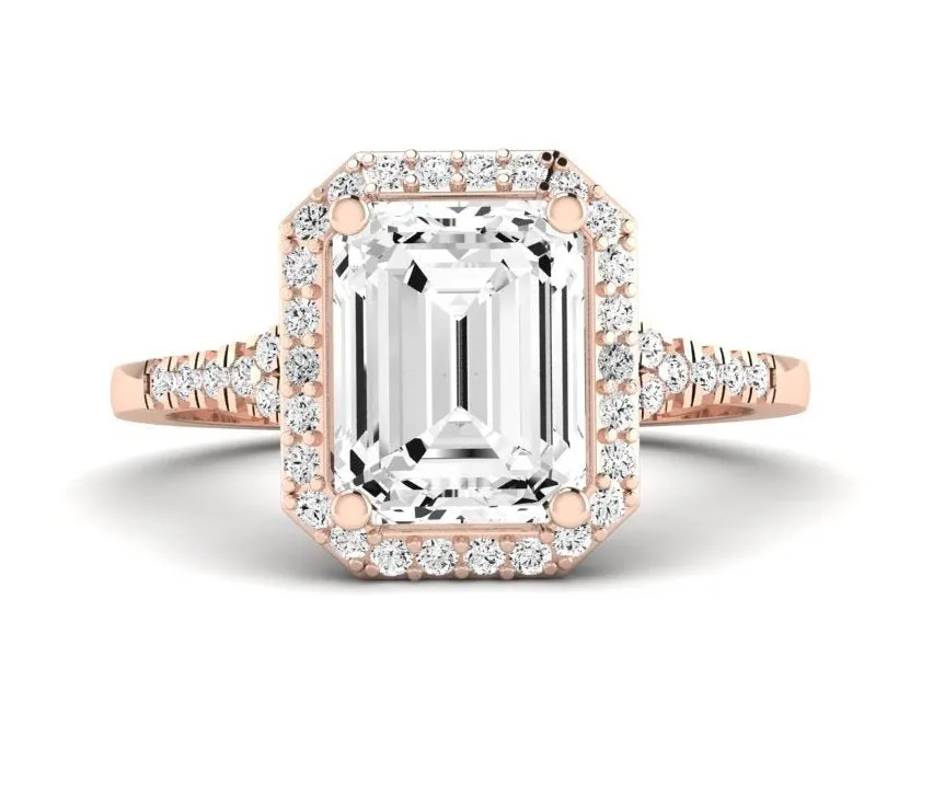 Desert Rose - Emerald Lab Diamond Engagement Ring (IGI Certified)