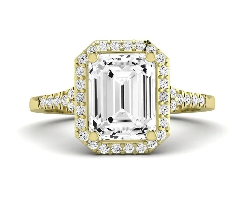Desert Rose - Emerald Lab Diamond Engagement Ring (IGI Certified)