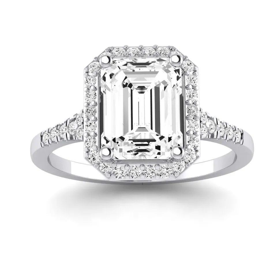Desert Rose - Emerald Lab Diamond Engagement Ring (IGI Certified)