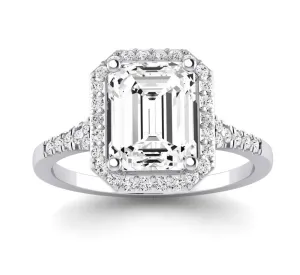 Desert Rose - Emerald Lab Diamond Engagement Ring (IGI Certified)