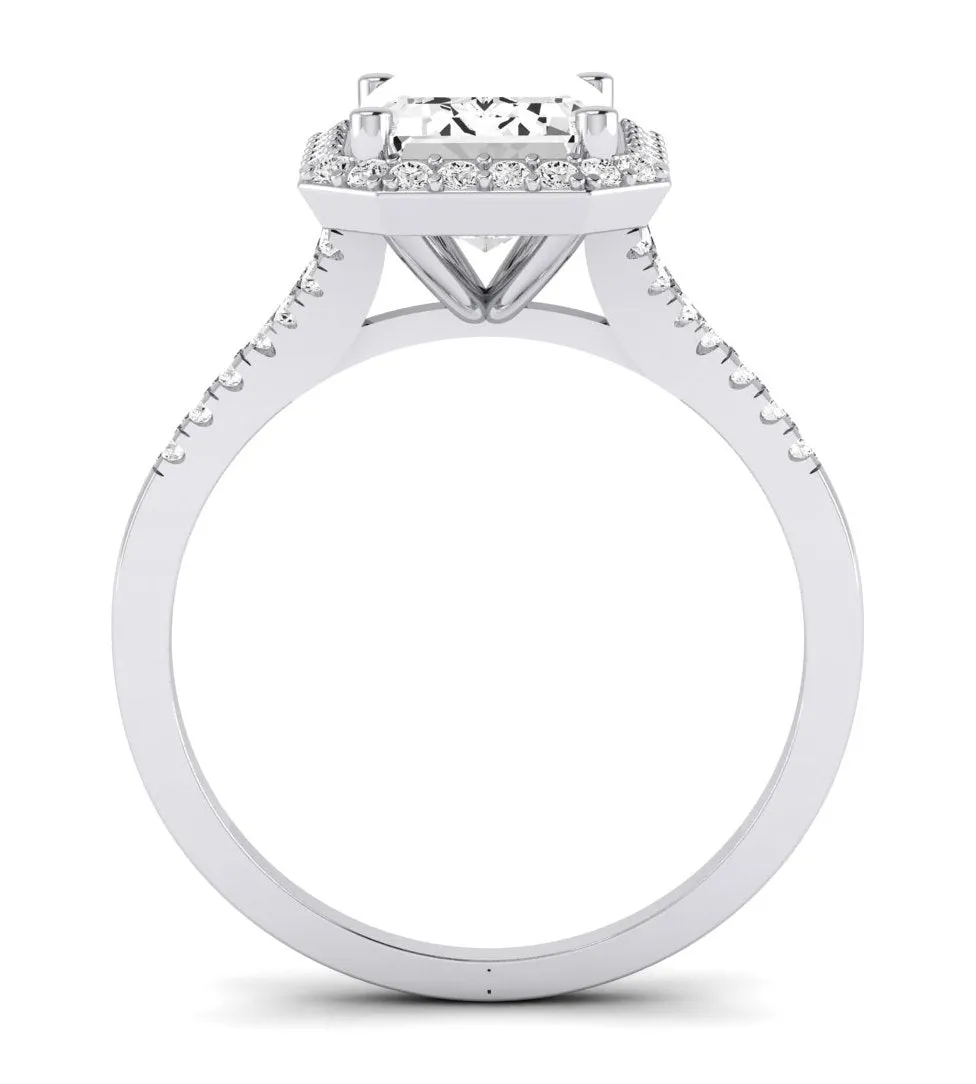 Desert Rose - Emerald Lab Diamond Engagement Ring (IGI Certified)