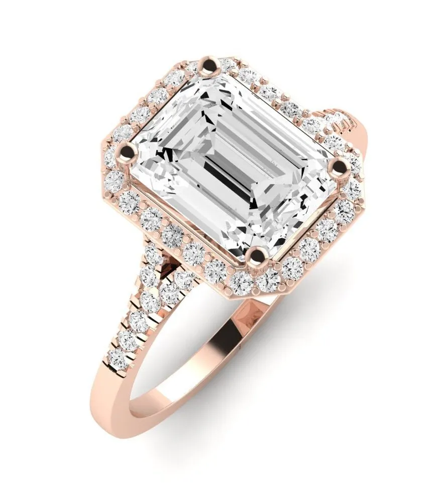 Desert Rose - Emerald Lab Diamond Engagement Ring (IGI Certified)