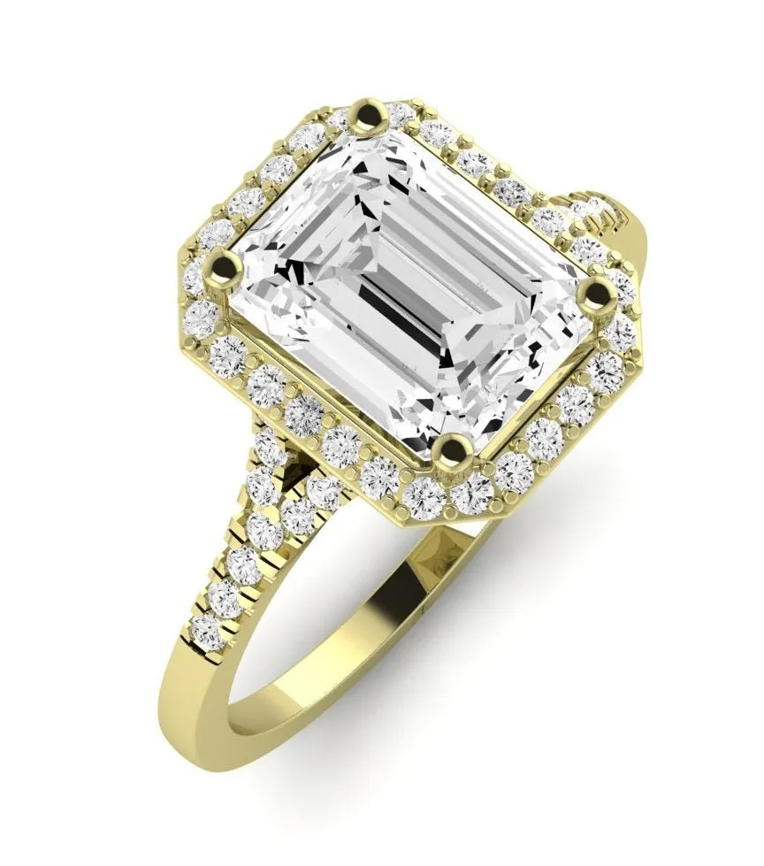 Desert Rose - Emerald Lab Diamond Engagement Ring (IGI Certified)