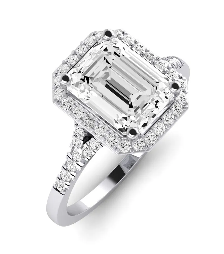 Desert Rose - Emerald Lab Diamond Engagement Ring (IGI Certified)