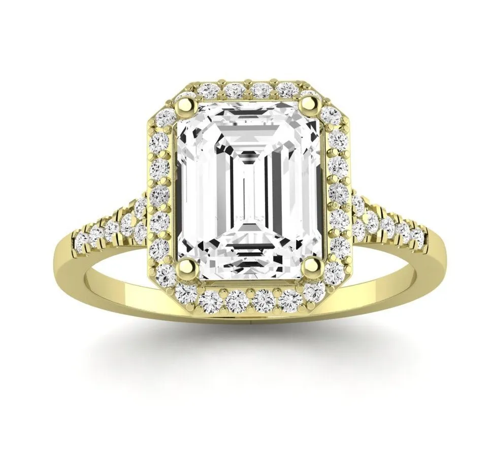 Desert Rose - Emerald Lab Diamond Engagement Ring (IGI Certified)