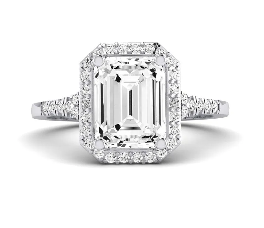 Desert Rose - Emerald Lab Diamond Engagement Ring (IGI Certified)
