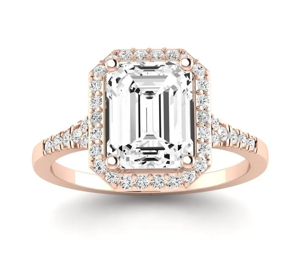 Desert Rose - Emerald Lab Diamond Engagement Ring (IGI Certified)
