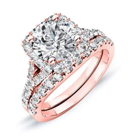 Desert Rose - Round Moissanite Bridal Set