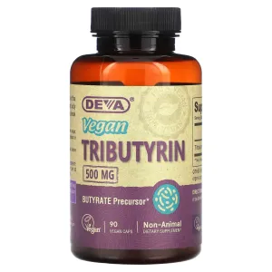 Dietary Supplement Deva Vegan Tributyrin 500 mg, 90 Vegan Capsules