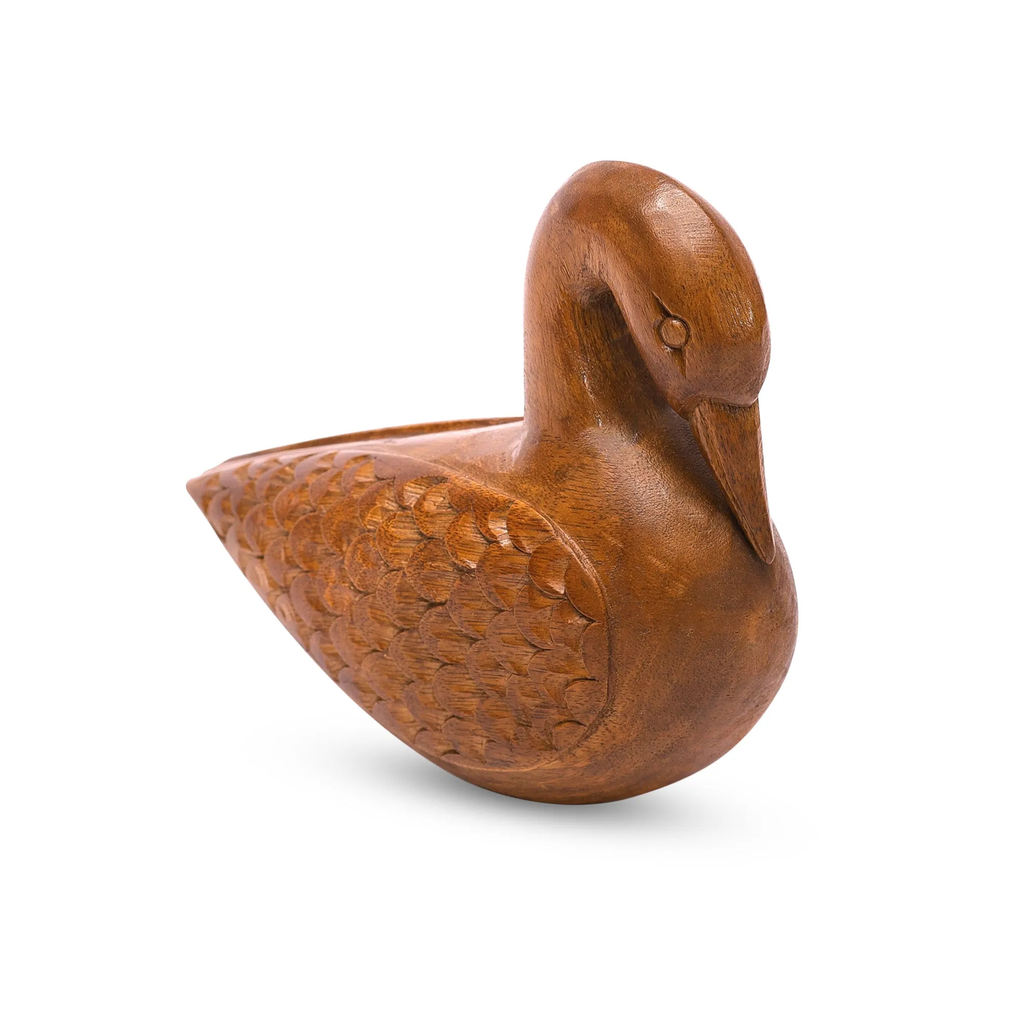 Downward-faced Wooden Swan Showpiece (Large)