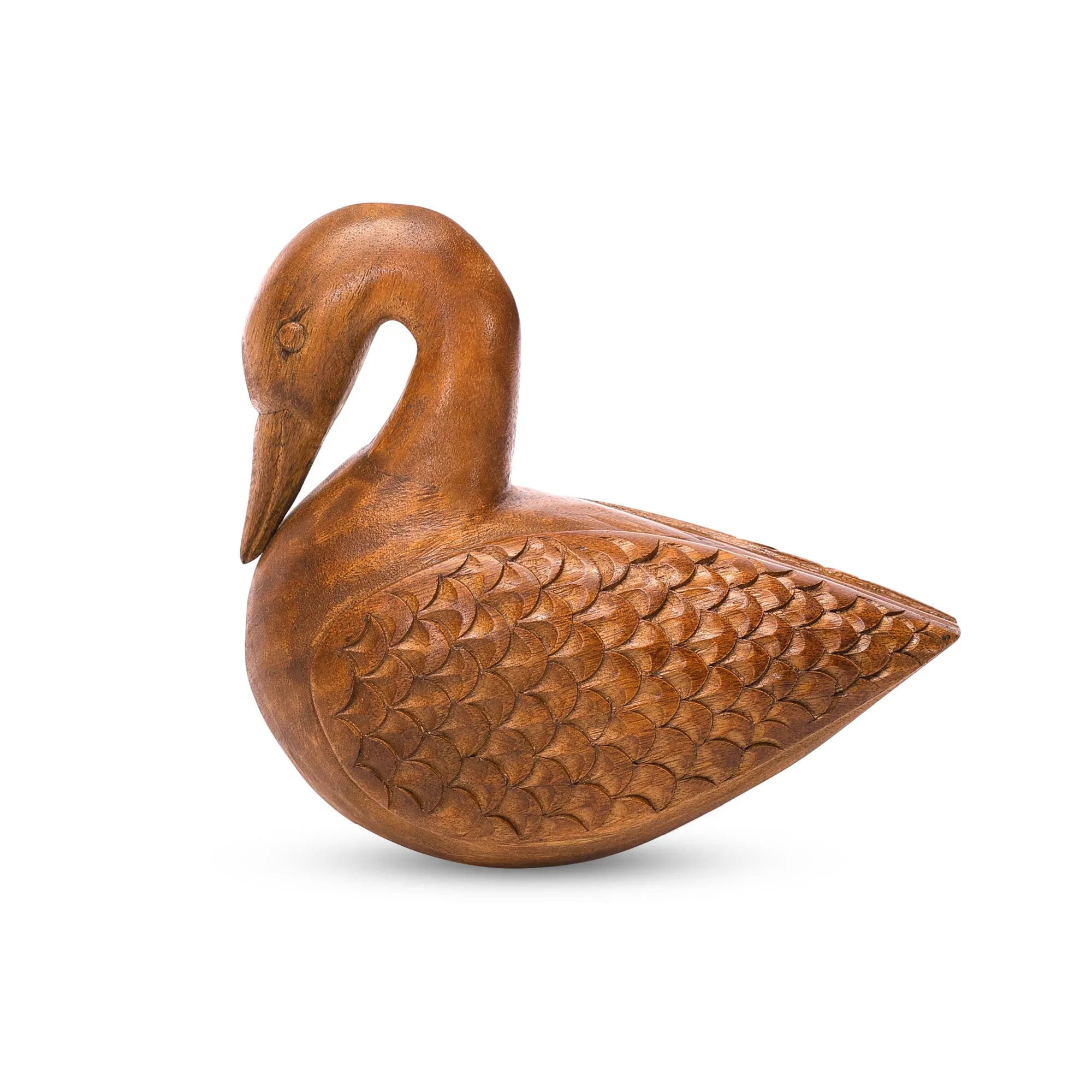 Downward-faced Wooden Swan Showpiece (Large)