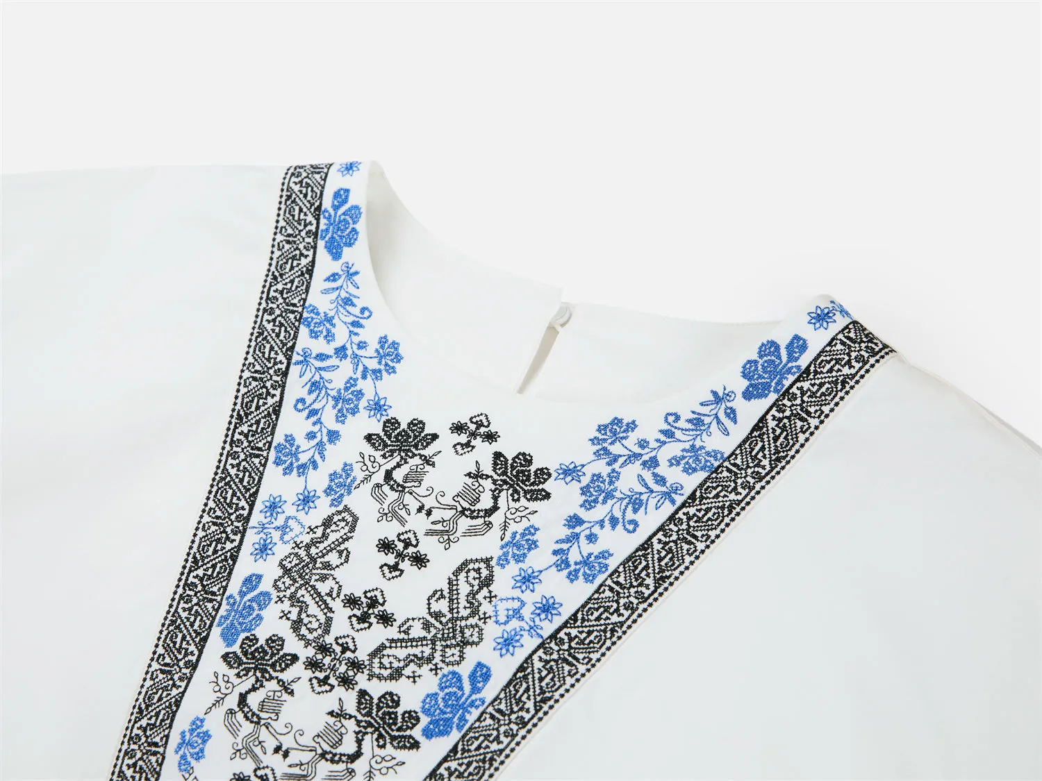 EP YAYING Loose Embroidered Shirt