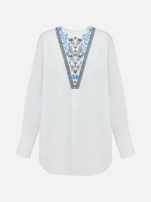 EP YAYING Loose Embroidered Shirt