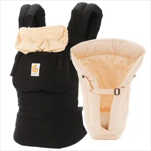 Ergobaby Bundle of Joy Baby Carrier in Black/Camel and Camel Insert