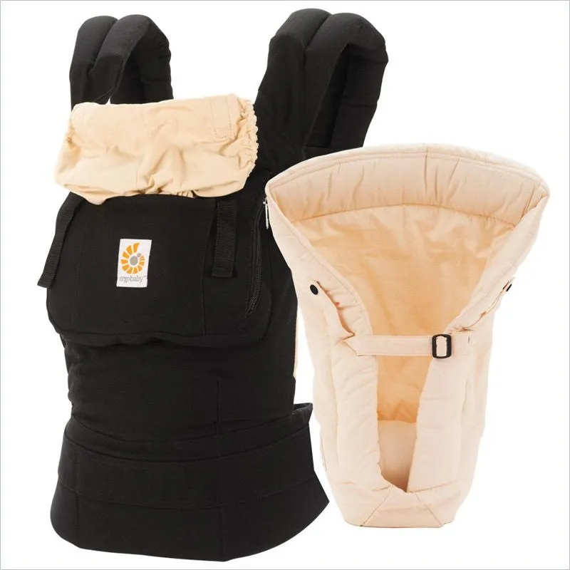 Ergobaby Bundle of Joy Baby Carrier in Black/Camel and Camel Insert