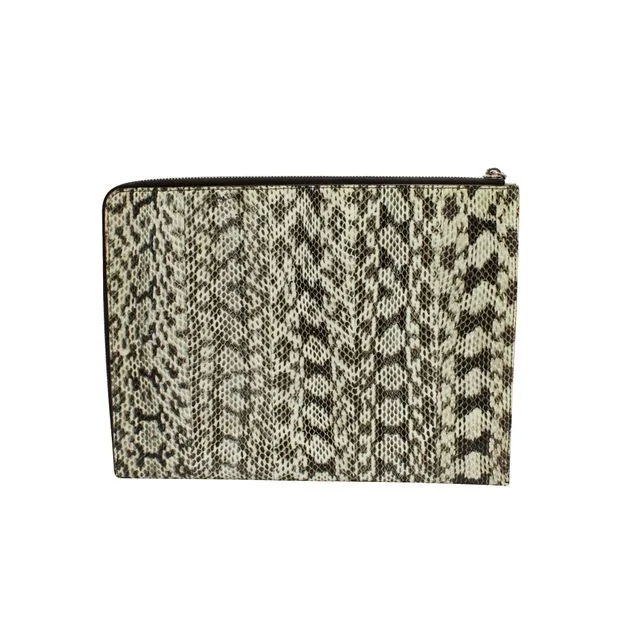 FENDI Snakeskin Monster Eyes Clutch
