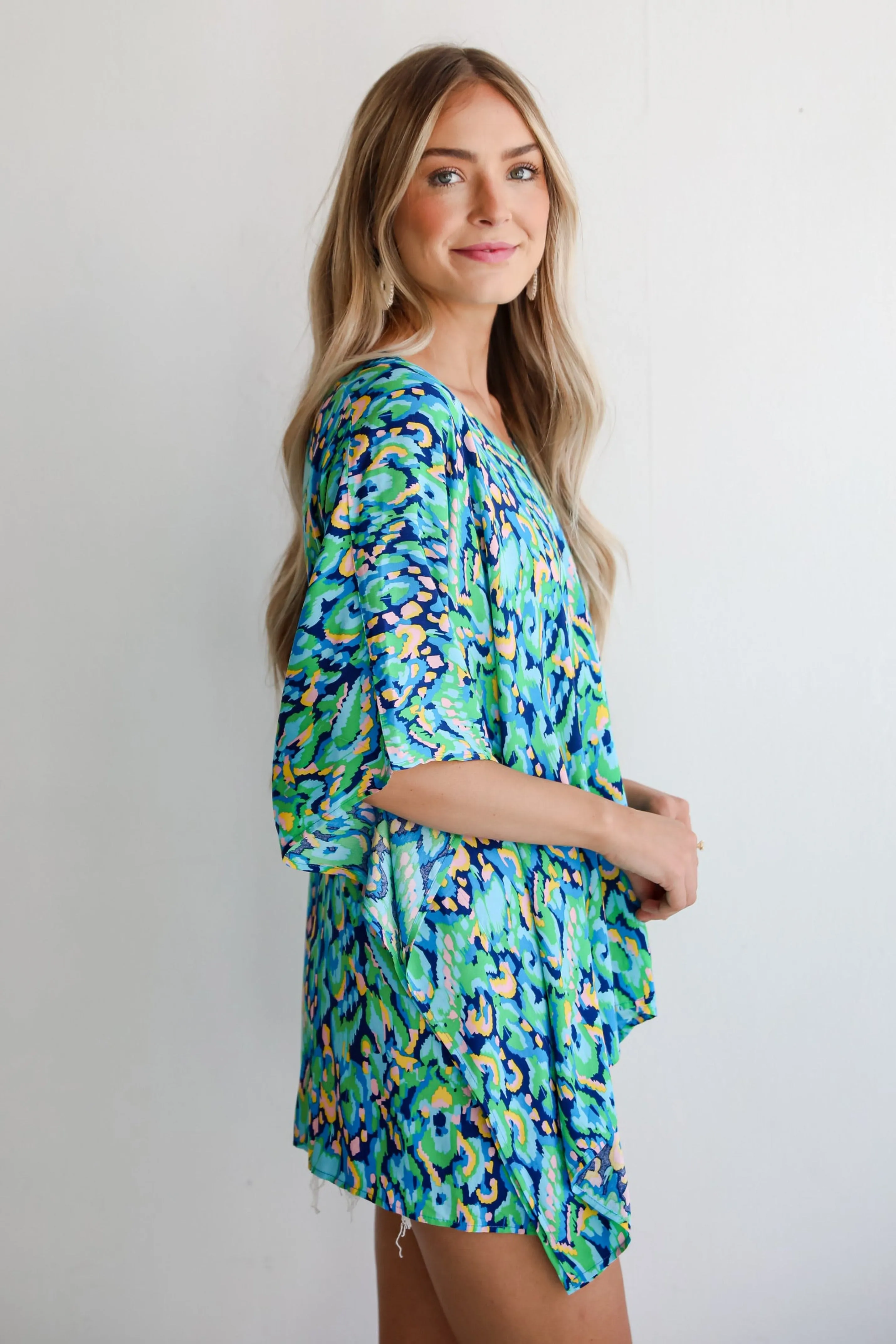 FINAL SALE - Magnificent Poise Blue Oversized Blouse