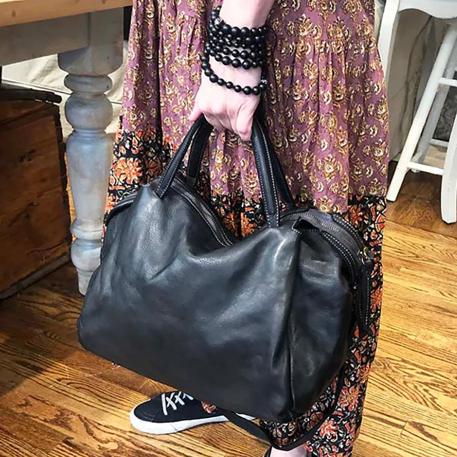 Flora Satchel in Black