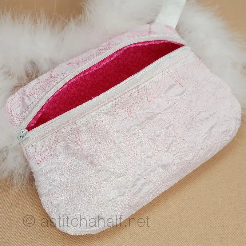 Floral Flush Zipper Purse