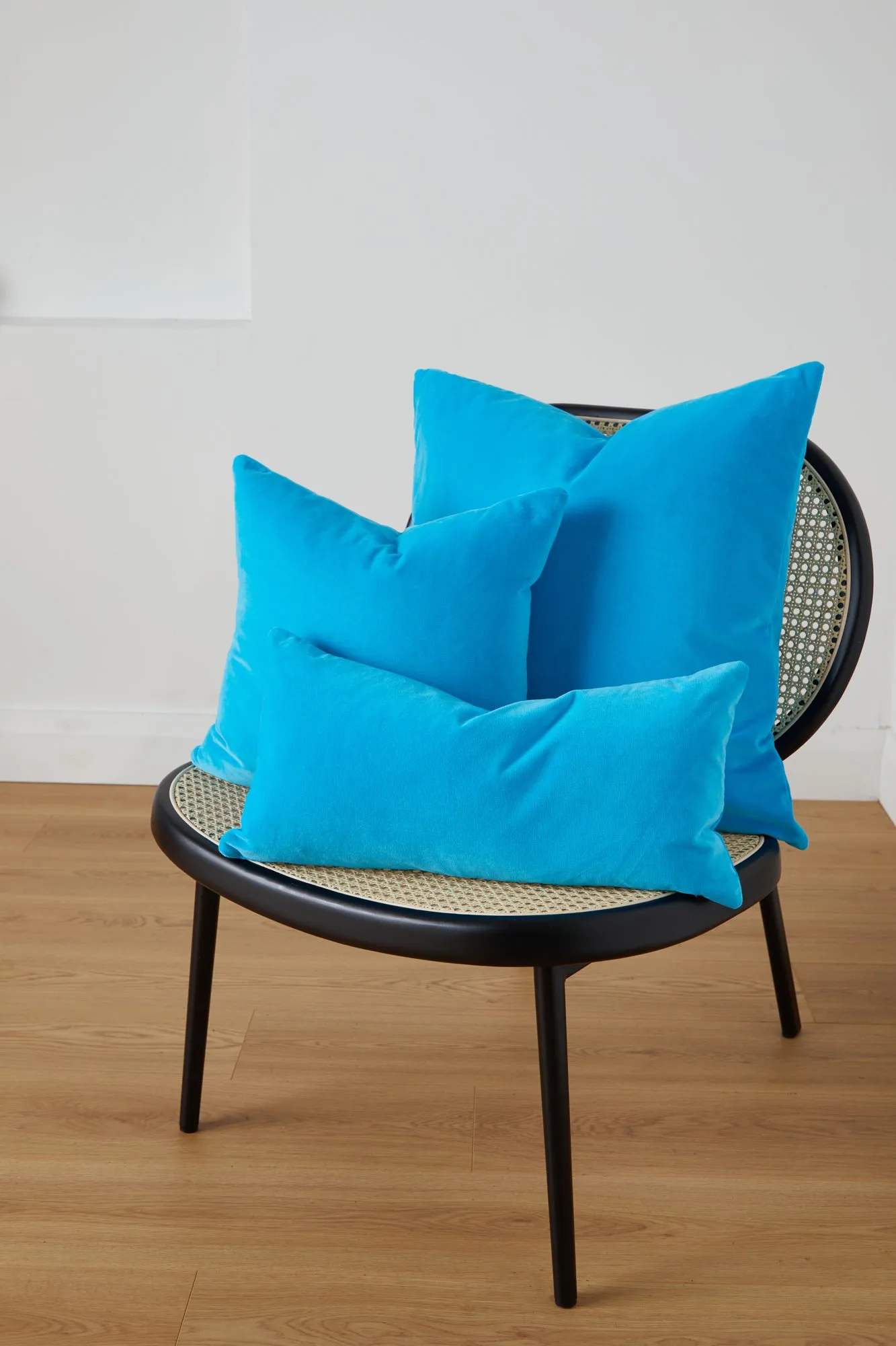 Foxford Bahama Blue Velvet 18inch Cushion