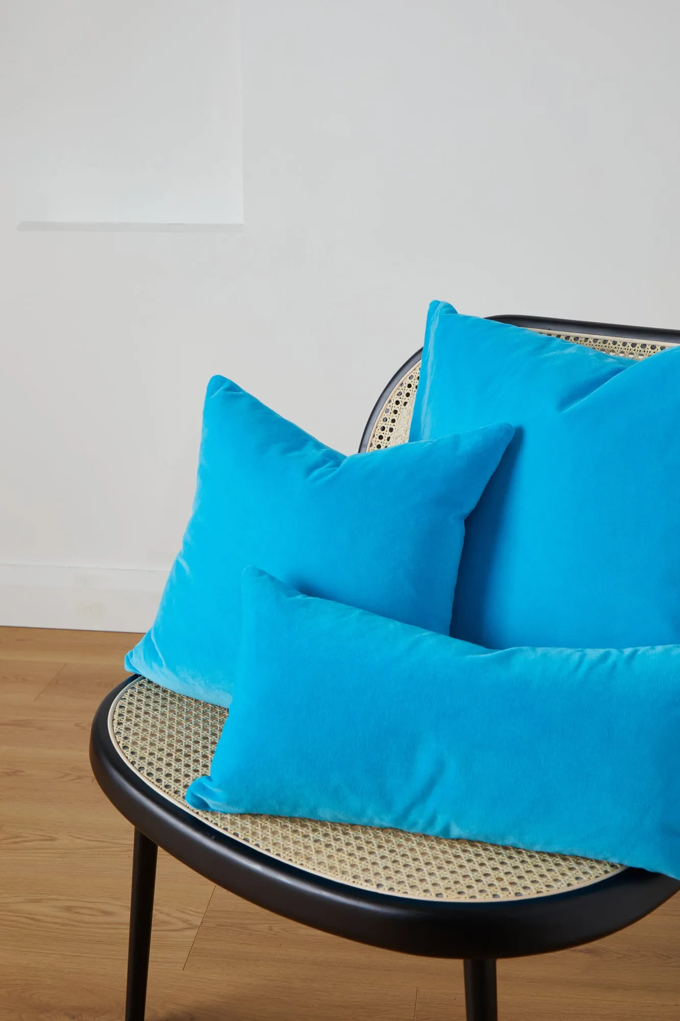 Foxford Bahama Blue Velvet 18inch Cushion