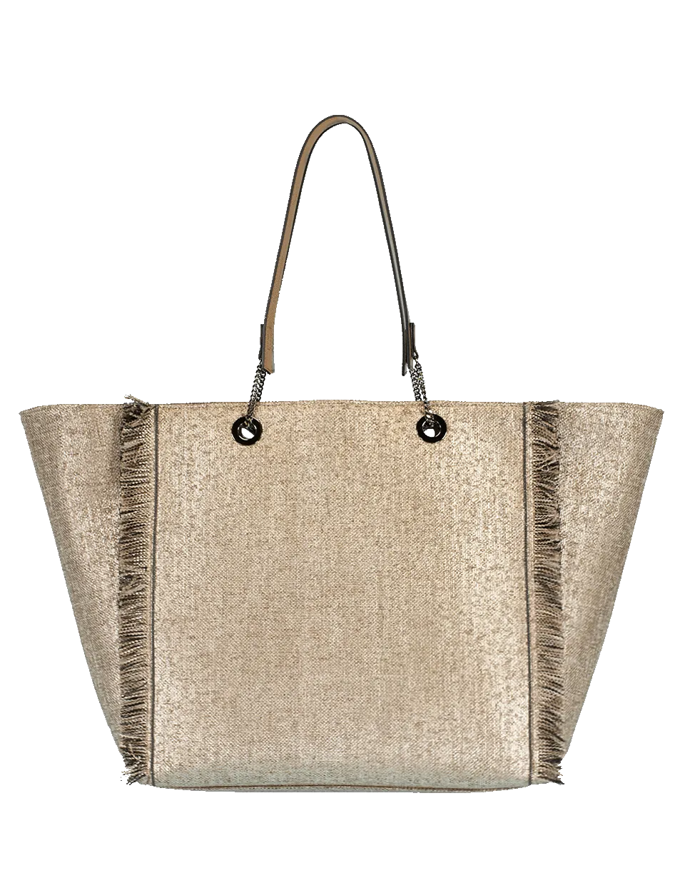 Fringe Lurex Reversible Tote