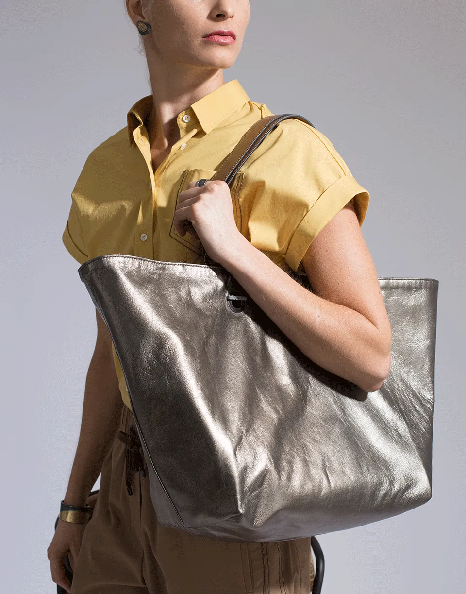 Fringe Lurex Reversible Tote