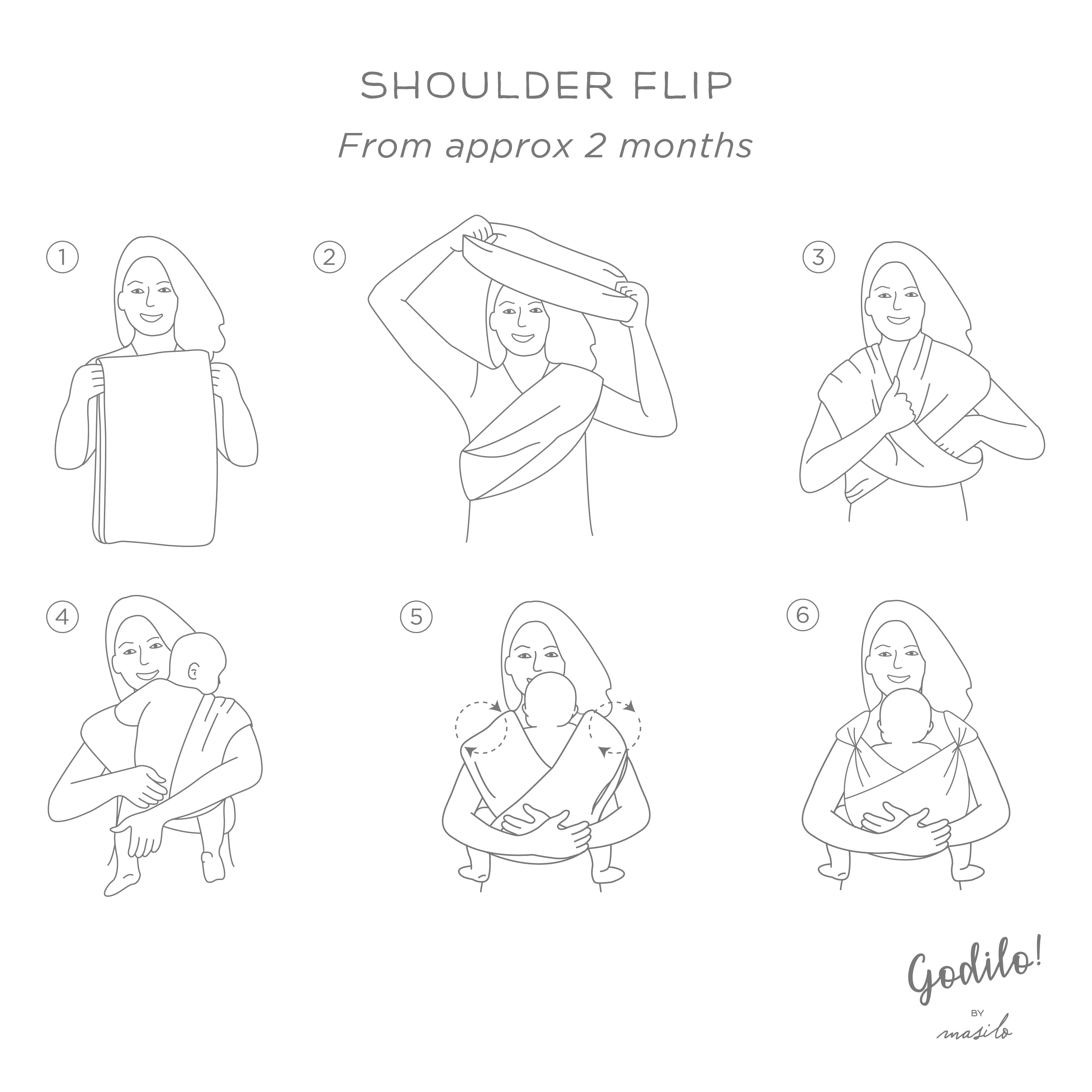 Godilo Ergonomic Organic Cotton Baby Carrier Wrap- Leaf
