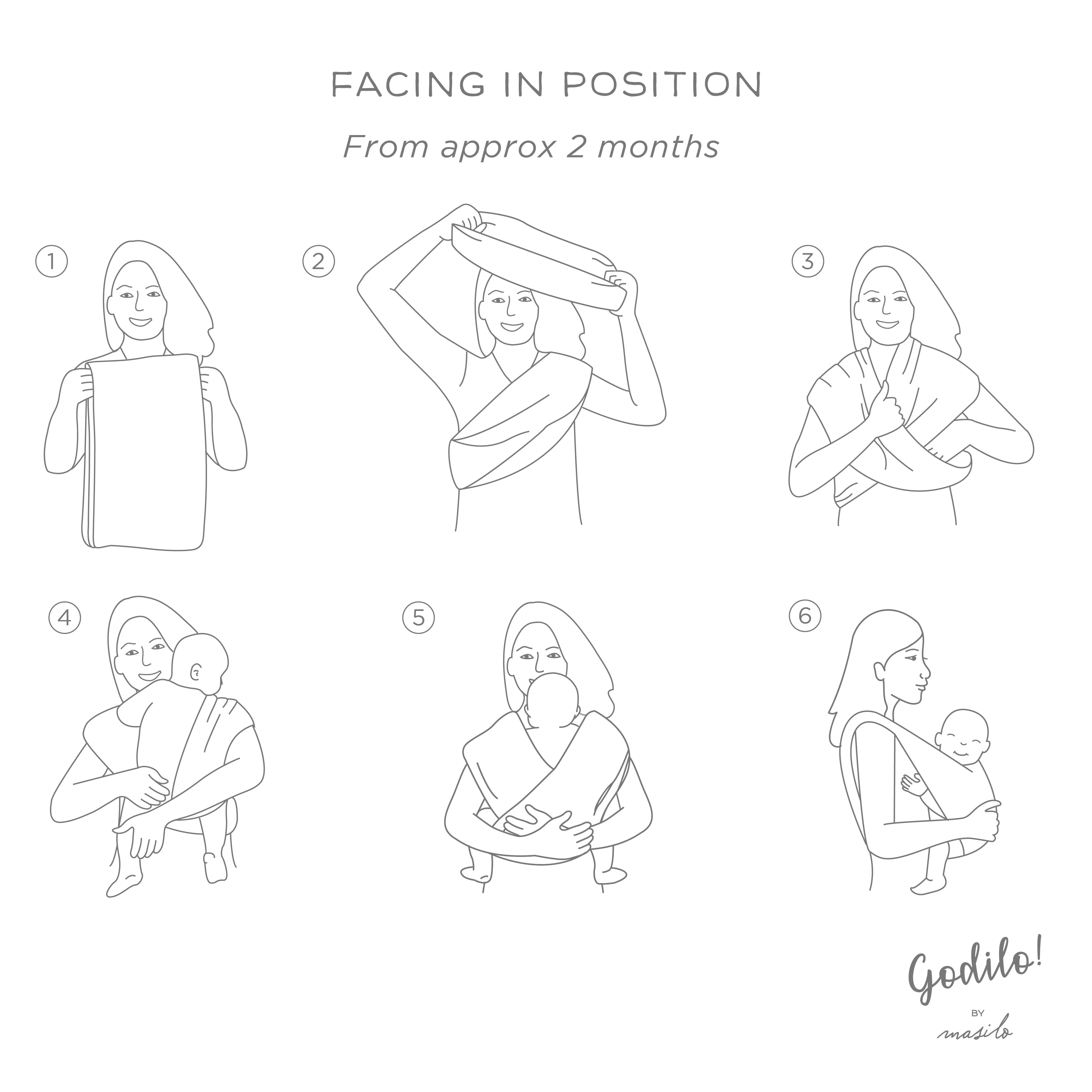 Godilo Ergonomic Organic Cotton Baby Carrier Wrap- Leaf