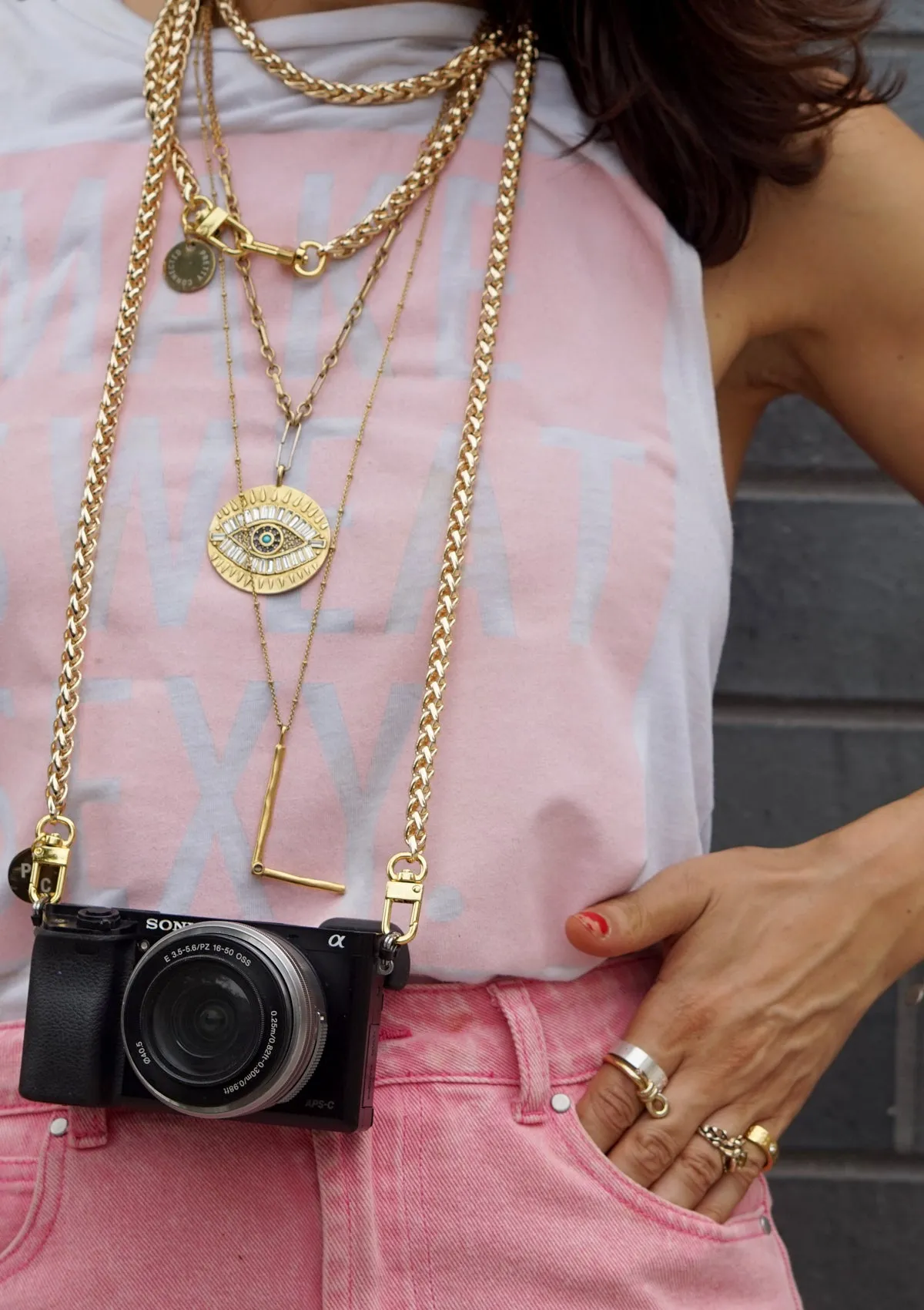 Gold Face Mask Chain