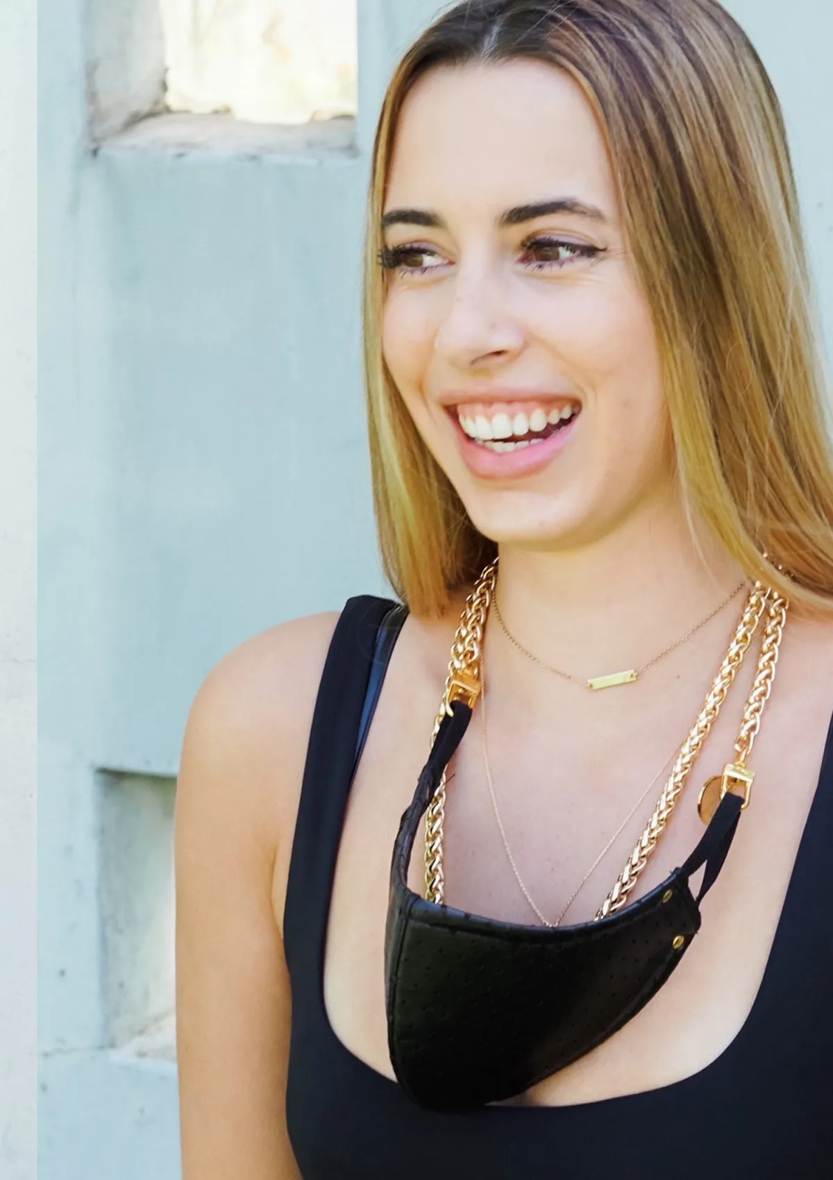 Gold Face Mask Chain