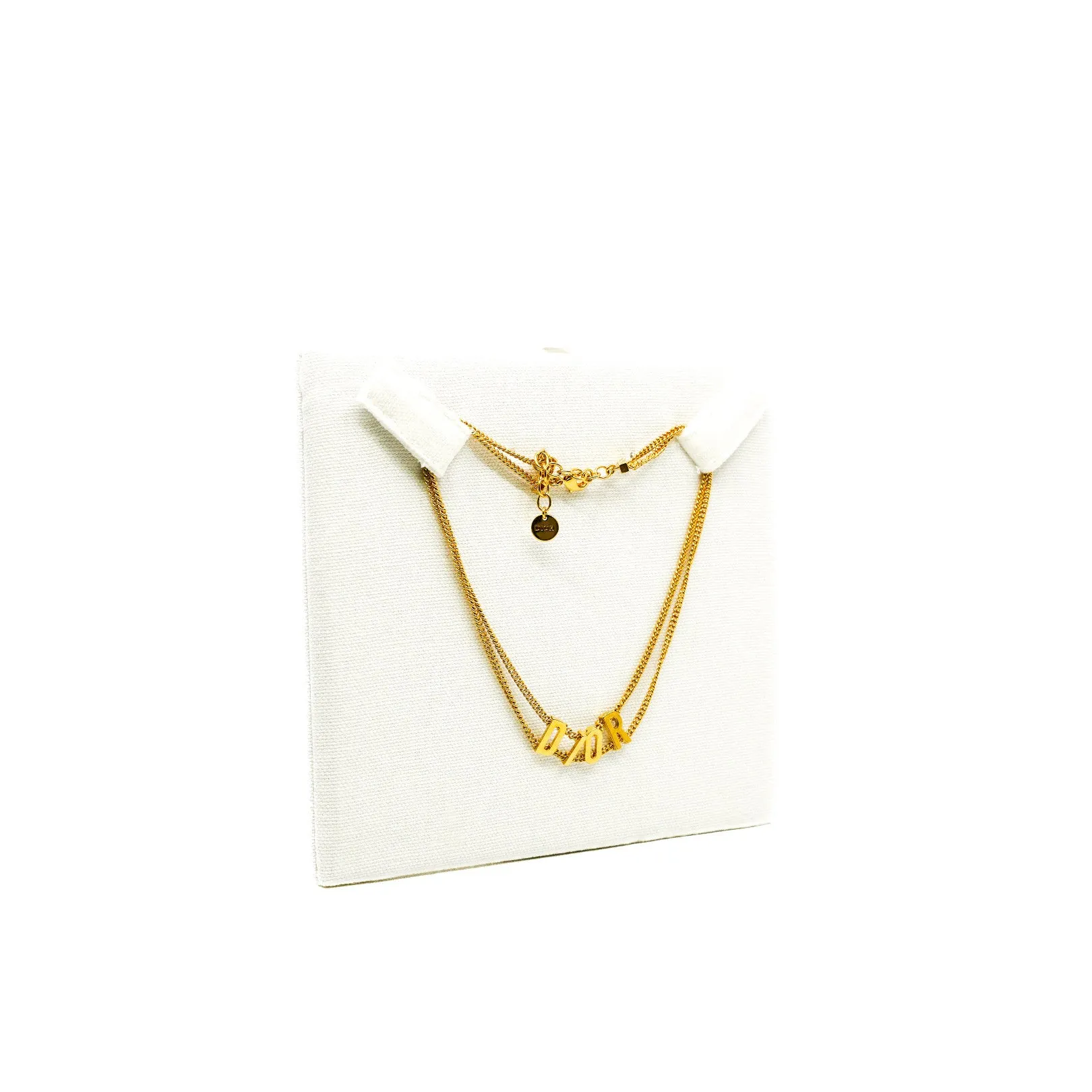 Gold Metal Chain Logo Choker Chain Necklace